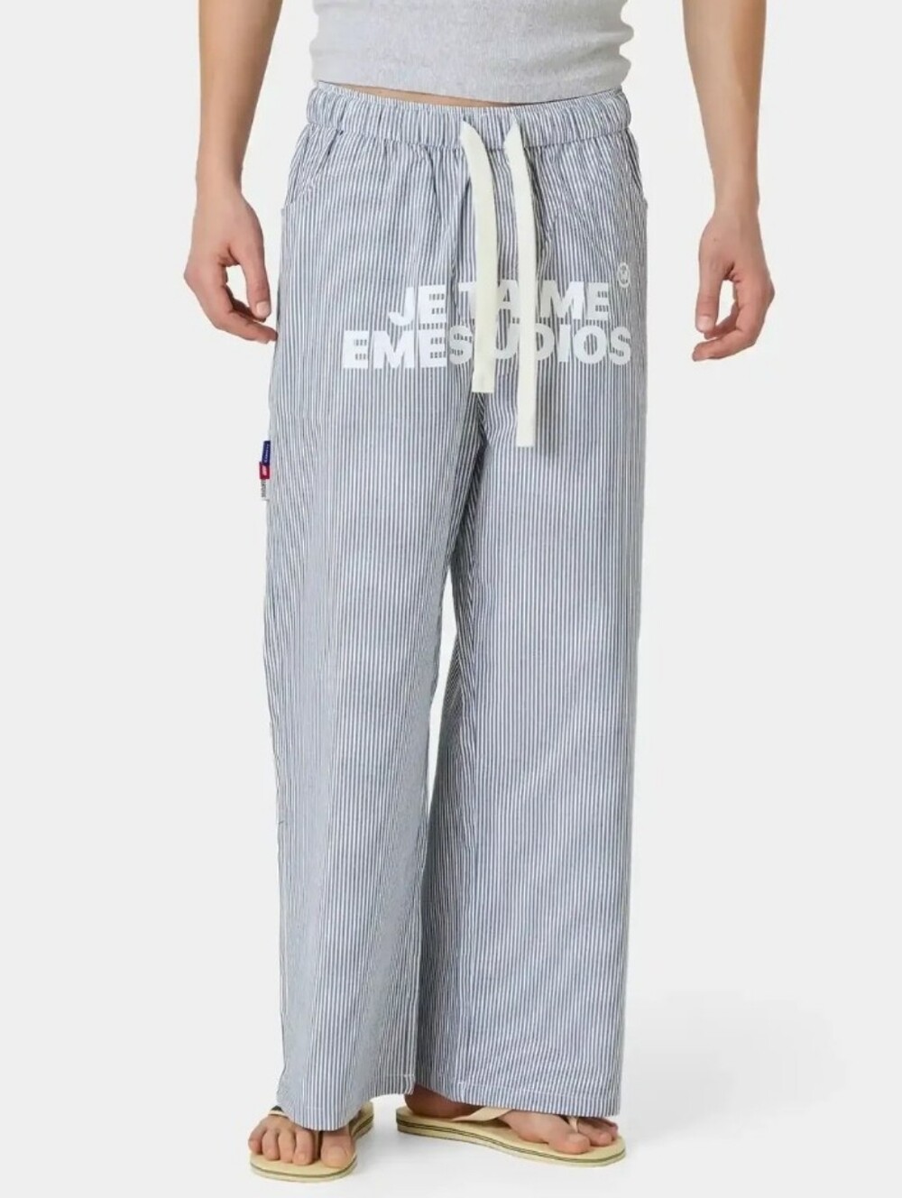 Emestudios Jammies Je T'aime Sky Stripe Striped Straight Leg Pants